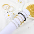 1800Pcs Silver & Gold Round Spacer Beads 3 Sizes Smooth Loose Ball Beads Alphabet Pearls Beads and 2 Rolls Elastic String for DIY Craft Making Sup...
